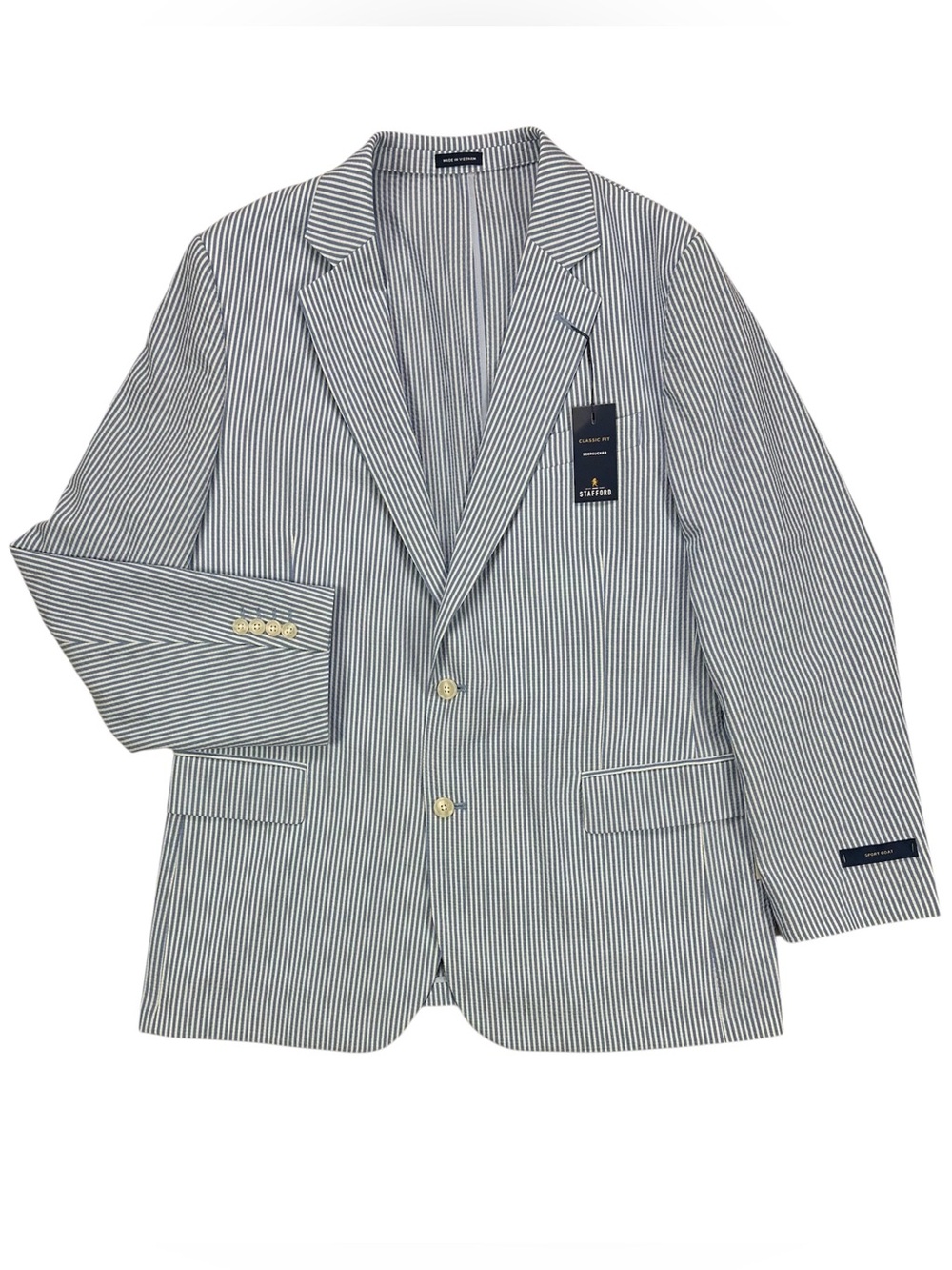 Stafford Seersucker Sport Coat Blazer